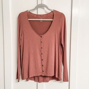 American Eagle button up shirt. Mauve